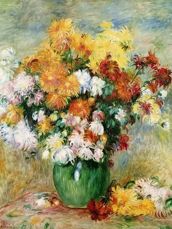 Bouquet of Chrysanthemums, circa 1884 - Giclee Print, 12x16