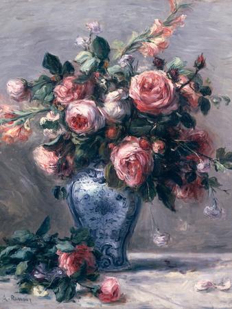 Vase of Roses - Giclee Print, 12x16