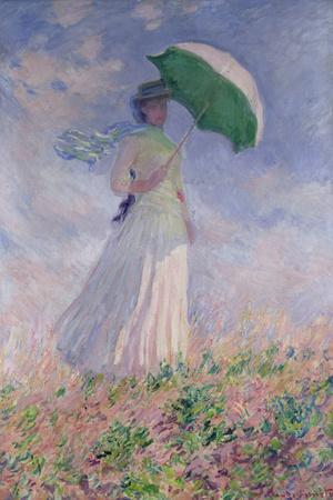 Woman with a Parasol Turned to the Right, 1886 - Giclee Print, 12x18